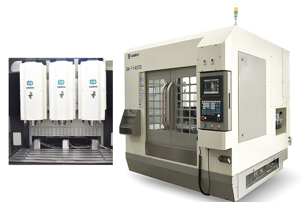 散熱器精雕機(jī)可三個頭同時加工高效率